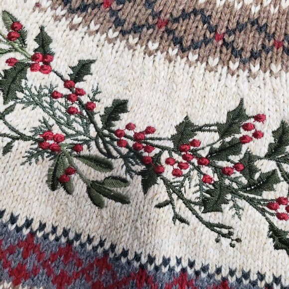 Croft & Barrow Woman's PXL Full Zip Christmas / Winter Cardigan - Picture 4 of 9